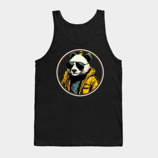 Cool Animals: Cartoon Vintage Funny Cool Panda Tank Top